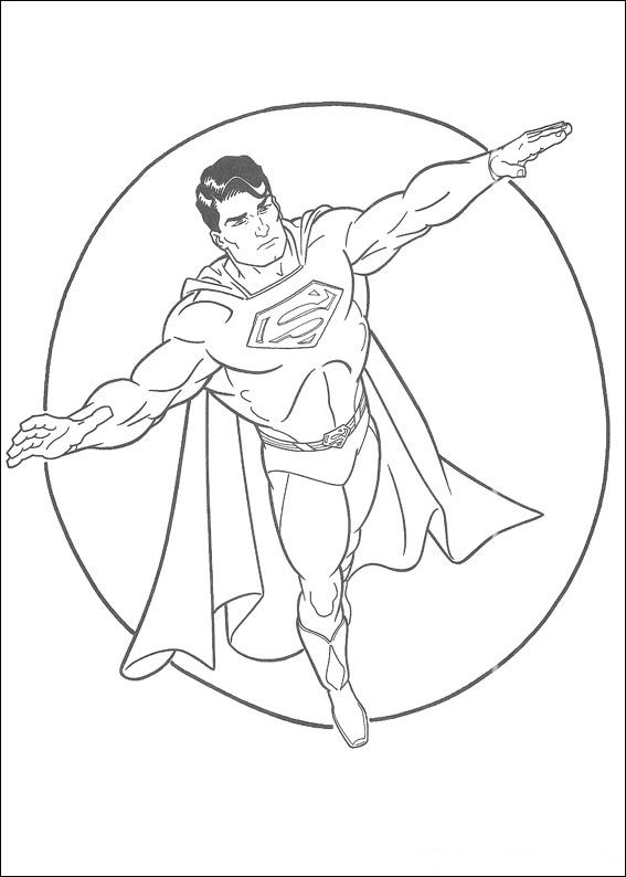 Plansa de colorat cu Superman 9 50
